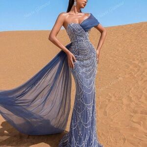 Glamour Blue Evening Gown